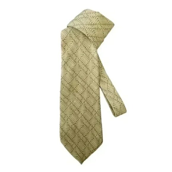 Giorgio Armani Silk Tie Light Green Print - Picture 10 of 10